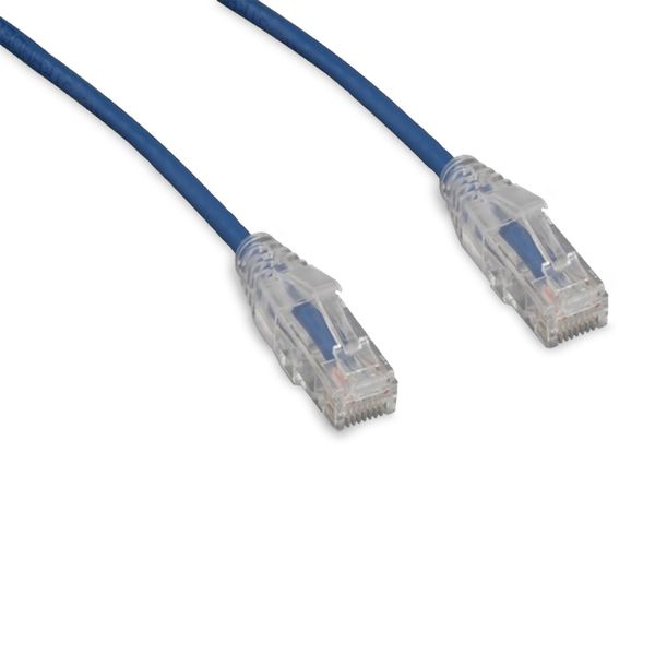 Enet Cat6, 28Awg, Clear Boot, Blue, 1Ft C6-BL-SCB-1-ENC